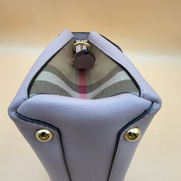 BURBERRY Camberley Calfskin Leather Pale Orchid Handbag, Authentic W/ COA.. - Picture 15 of 16